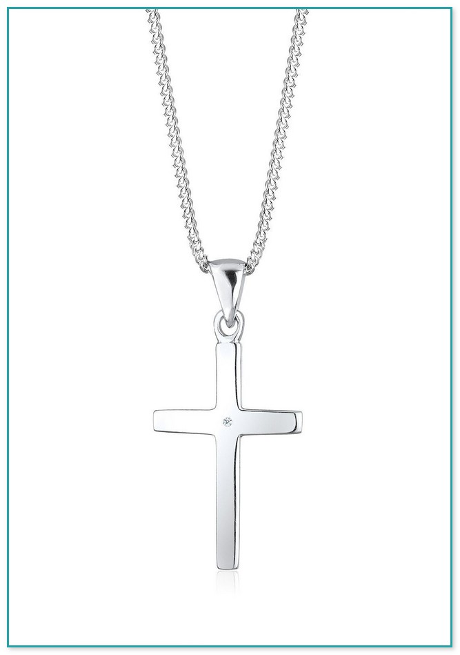 Halskette Kreuz Silber