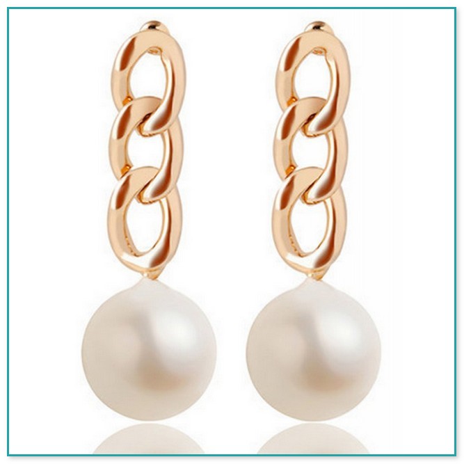 Modeschmuck Perlen Ohrringe