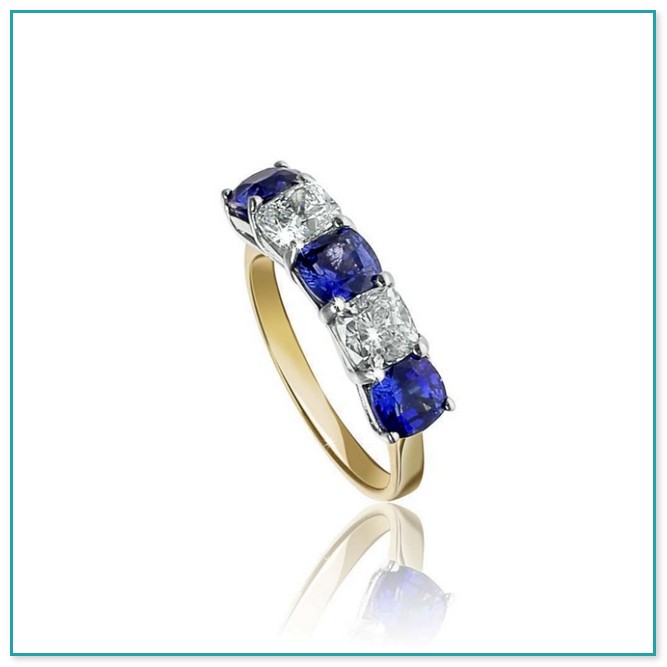 Blue Sapphire Ring White Gold