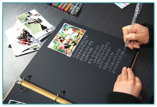 Scrapbook Album With Paper Pages